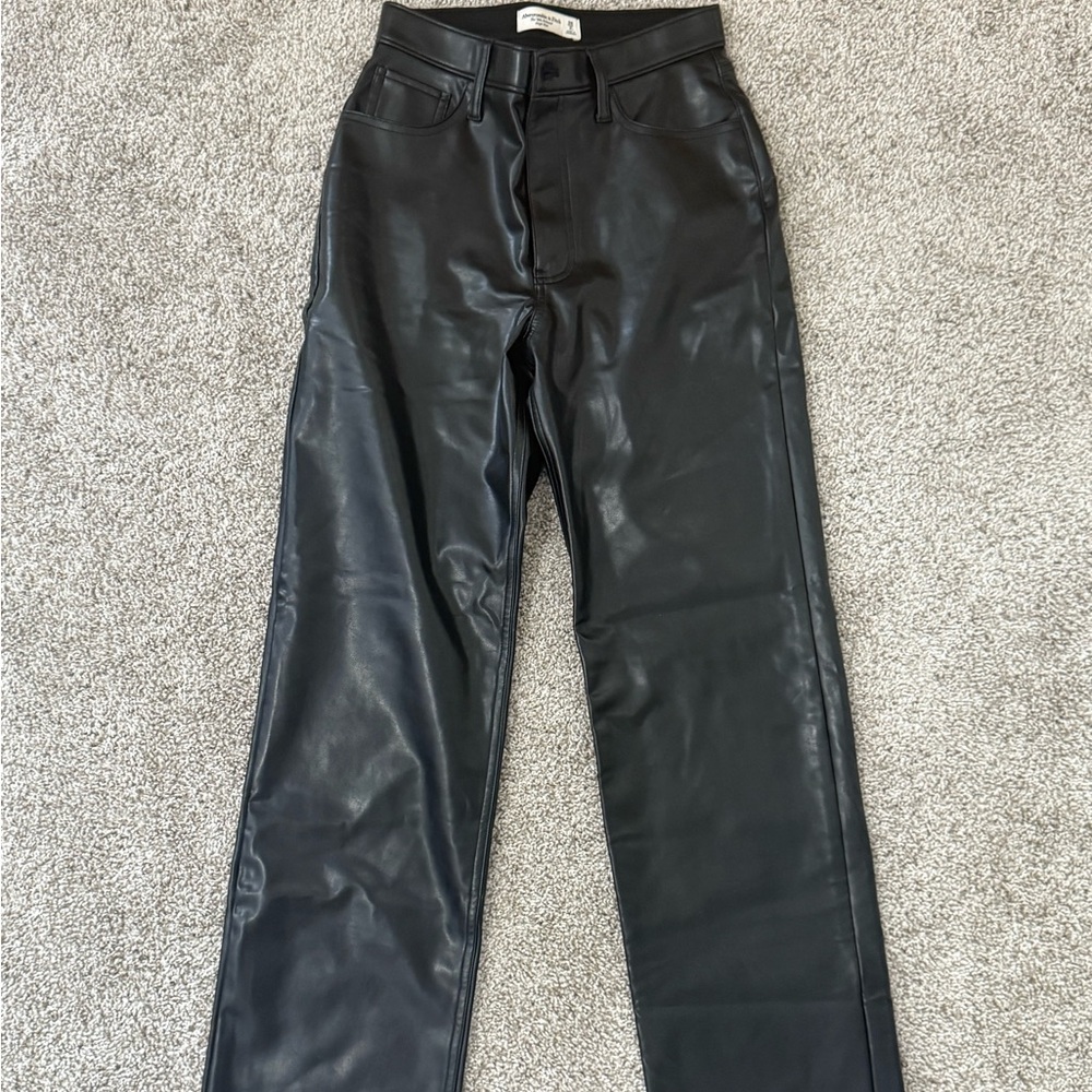 Men's Black Leather Pants